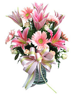 Bouquet of pink gerberas & lilies