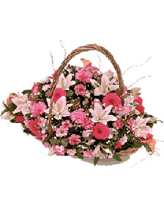 Delightful basket of fresh flowers