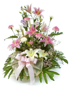 Mixed flower basket