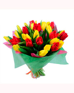 Bouquet "Red and yellow tulips"
