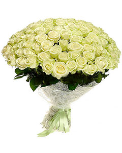 White Roses Flower Bunch